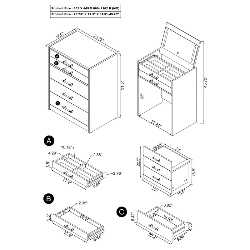 Danbury Vanity Set