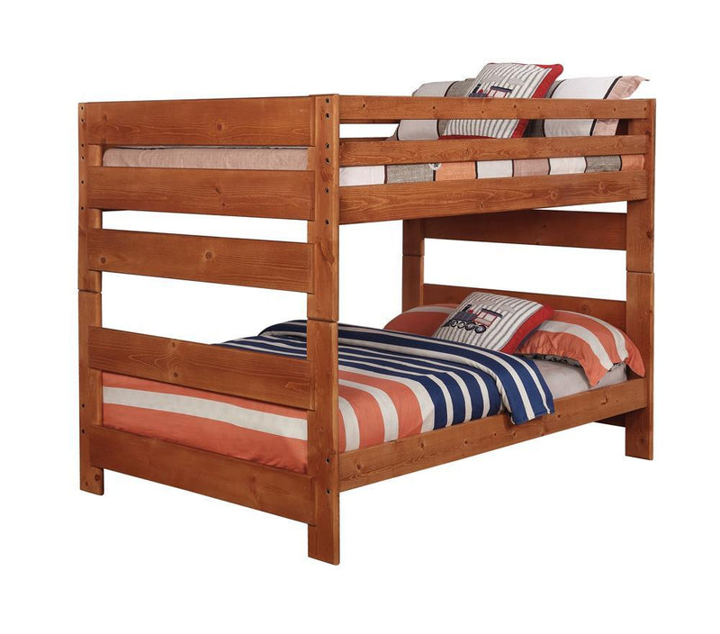 Wrangle Hill Amber Wash Full-over-Full Bunk Bed