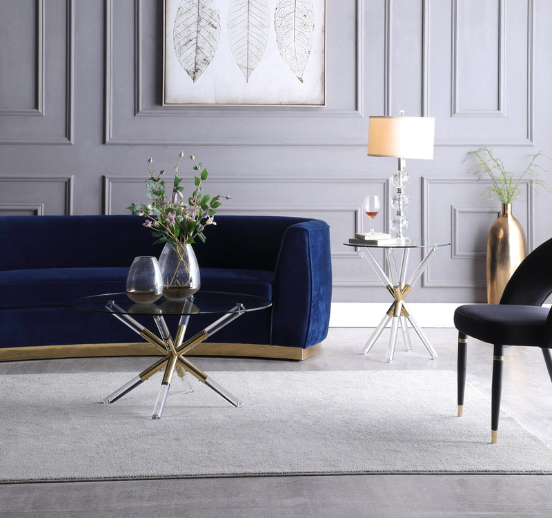 Mercury Acrylic/Gold End Table