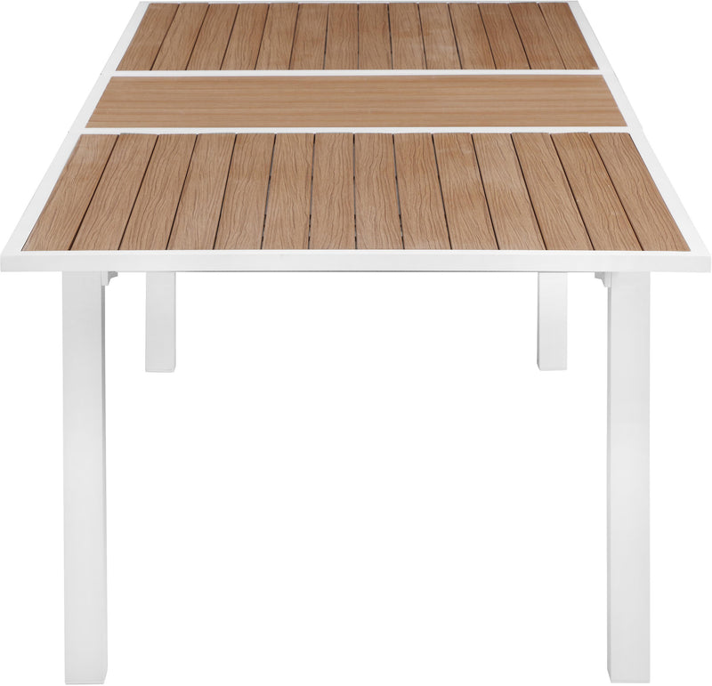 Nizuc Brown manufactured wood Outdoor Patio Extendable Aluminum Dining Table