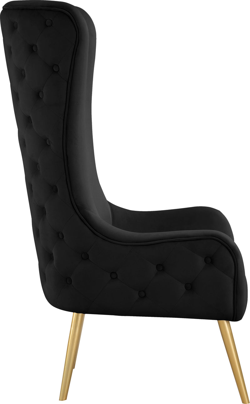 Alexander Black Velvet Accent Chair