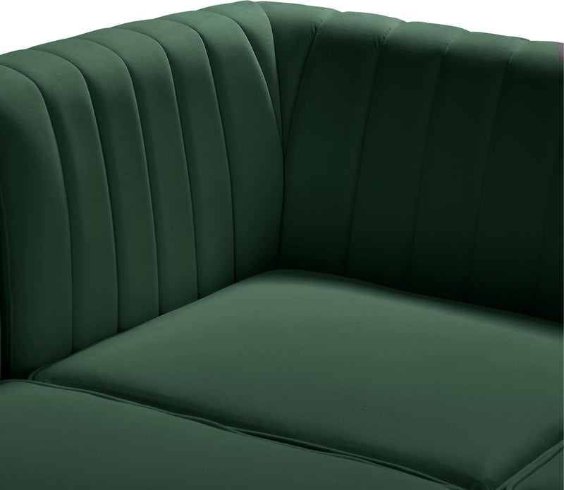 Alina Green Velvet Modular Sectional