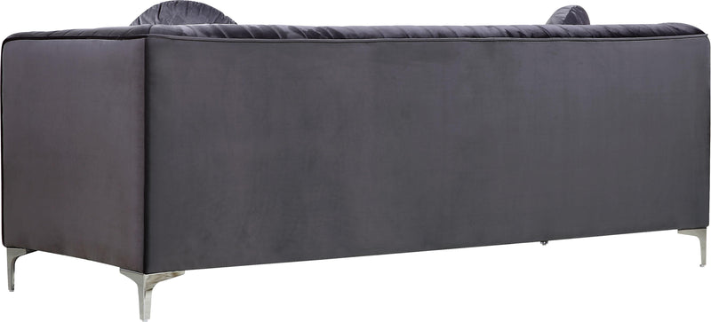 Isabelle Grey Velvet Sofa