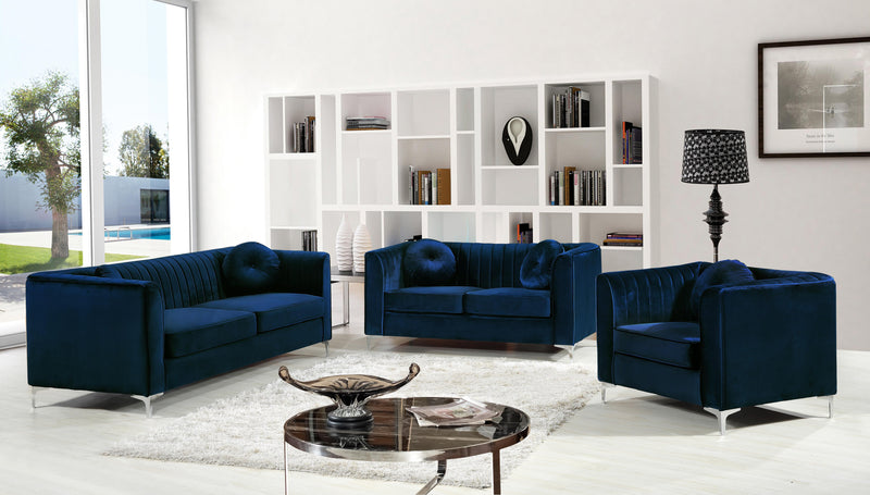 Isabelle Navy Velvet Sofa