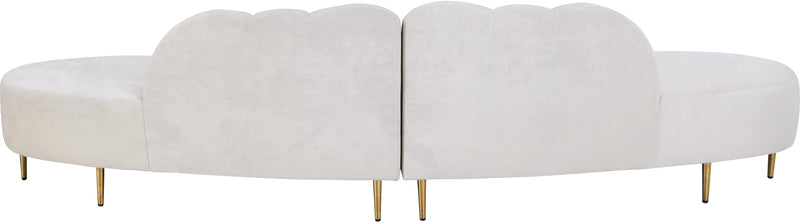 Divine Cream Velvet 2pc. Sectional