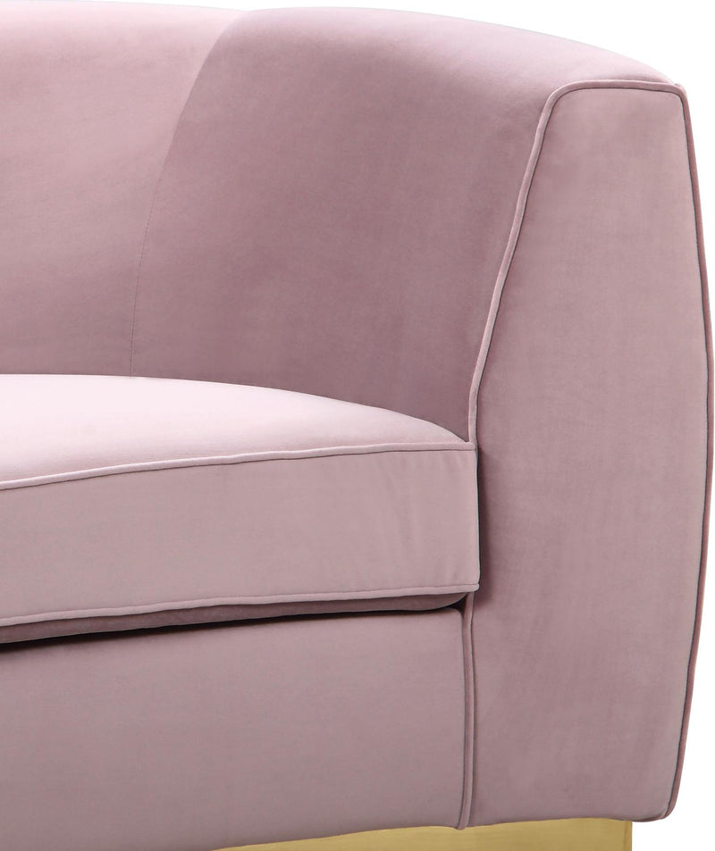 Julian Pink Velvet Loveseat