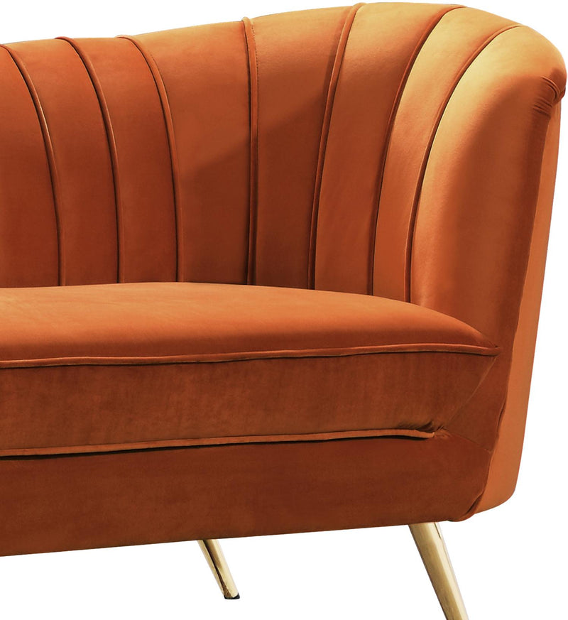 Margo Cognac Velvet Chair