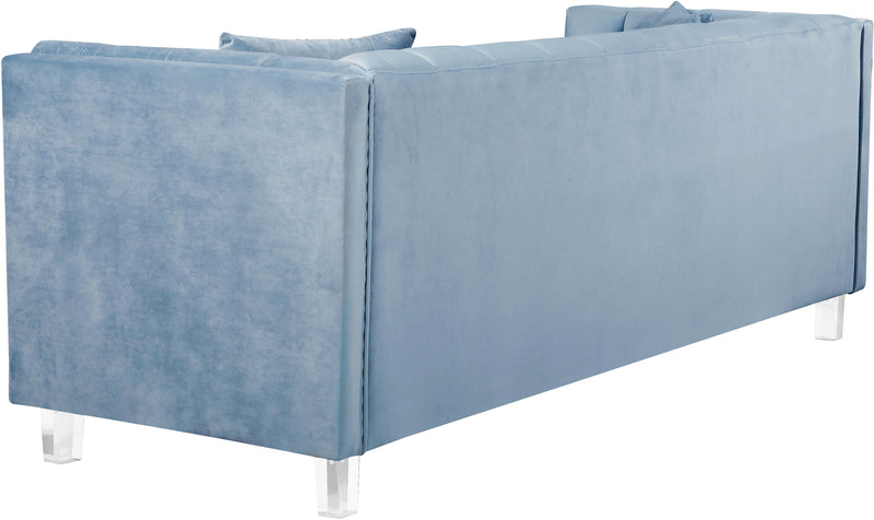 Mariel Sky Blue Velvet Sofa