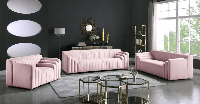 Naya Pink Velvet Chair