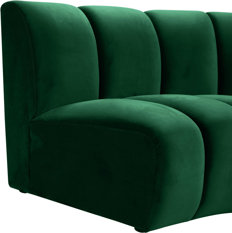 Infinity Green Velvet 4pc. Modular Sectional