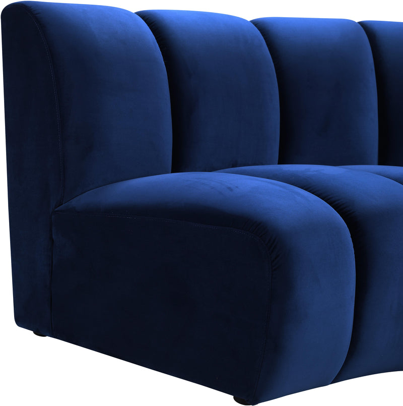 Infinity Navy Velvet 12pc. Modular Sectional