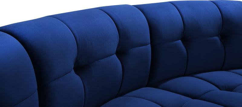 Limitless Navy Velvet 6pc. Modular Sectional