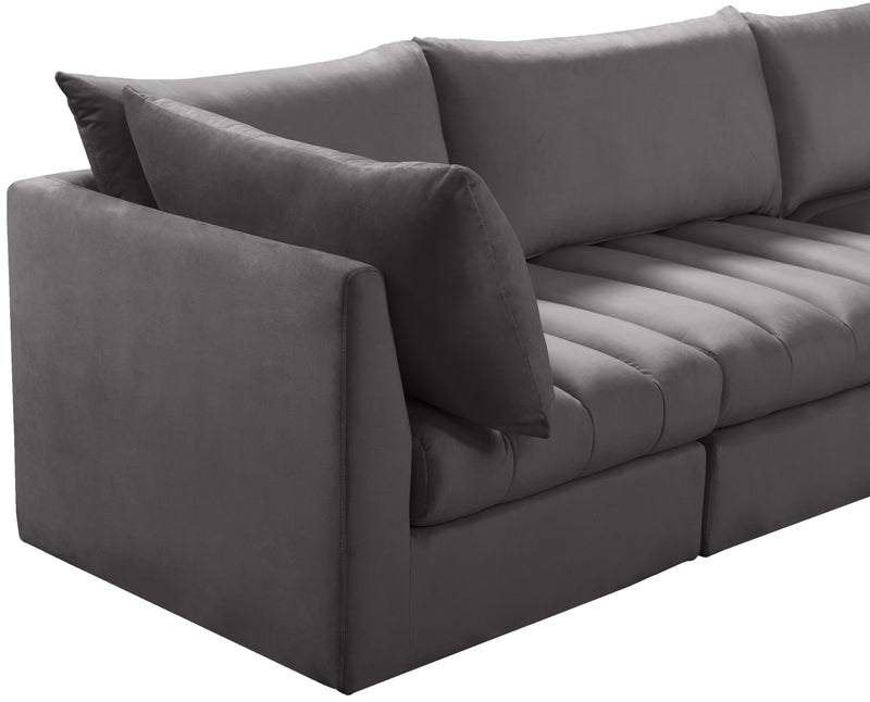 Jacob Grey Velvet Modular Sectional