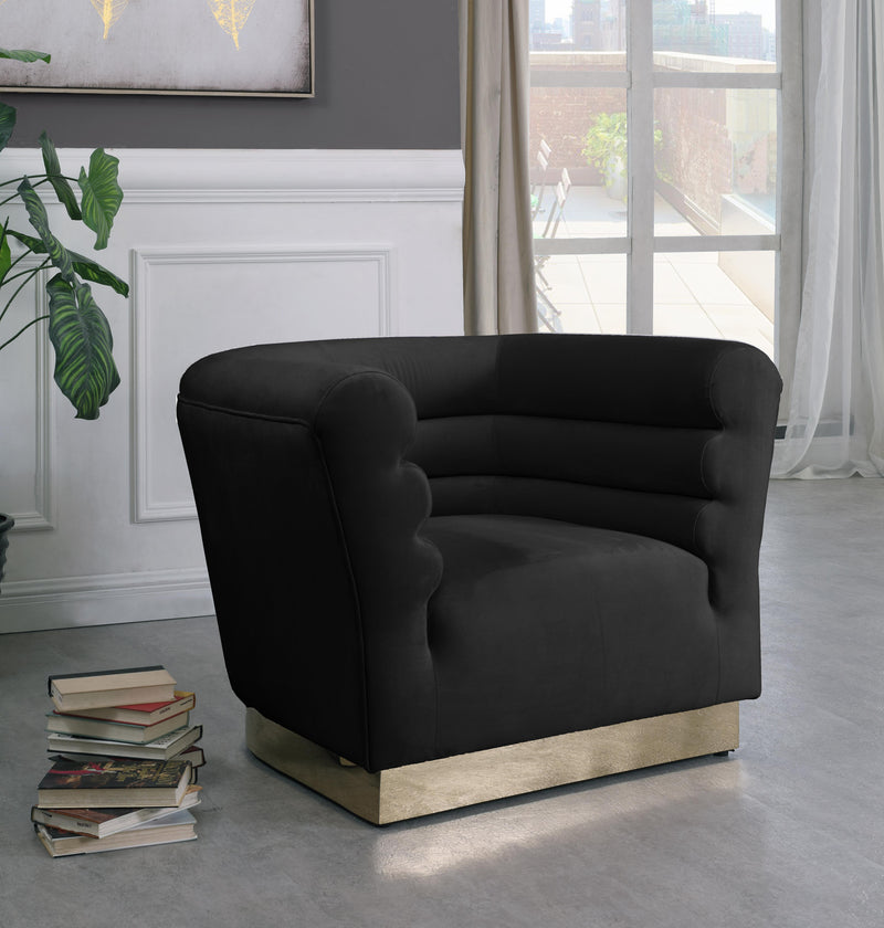 Bellini Black Velvet Chair