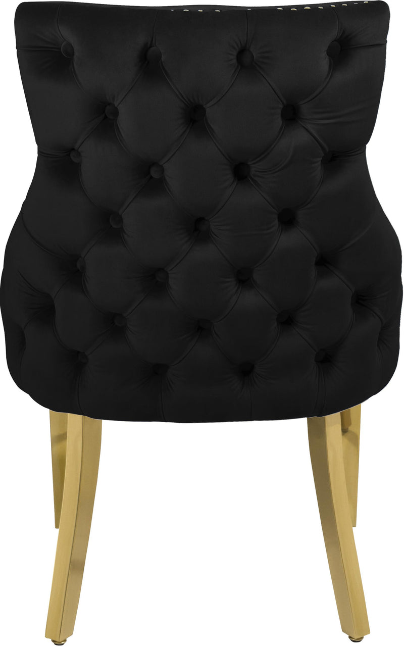 Tuft Black Velvet Dining Chair