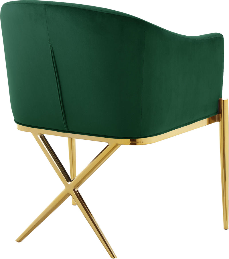 Xavier Green Velvet Dining Chair
