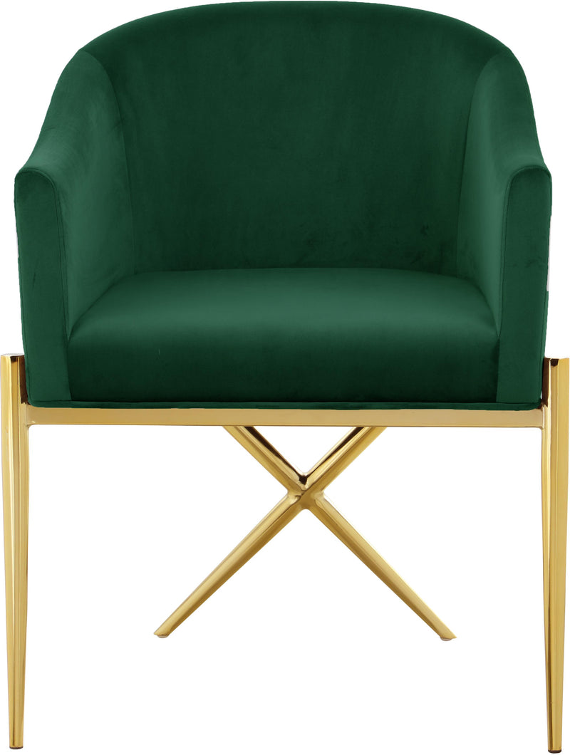 Xavier Green Velvet Dining Chair