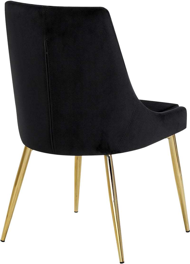 Karina Black Velvet Dining Chair
