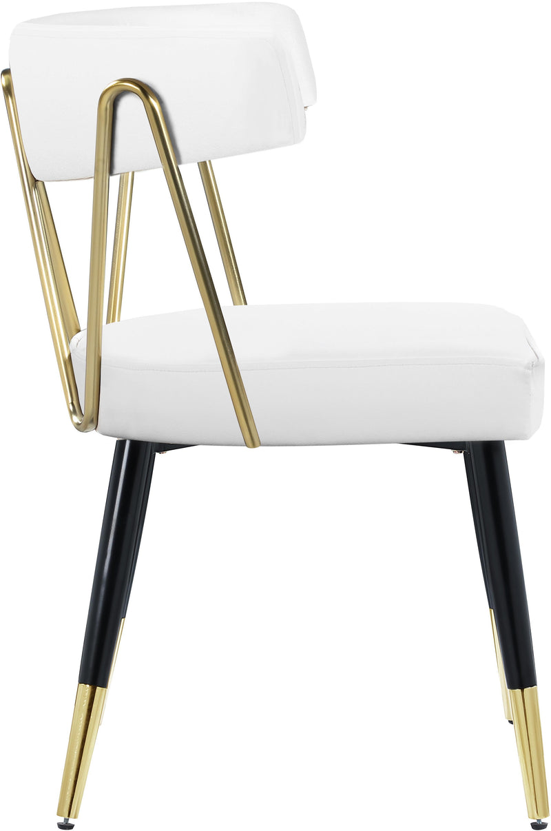 Rheingold White Faux Leather Dining Chair