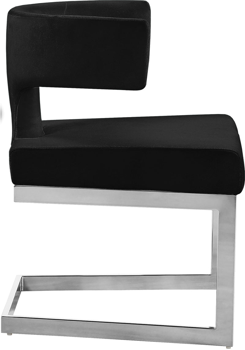 Alexandra Black Velvet Dining Chair