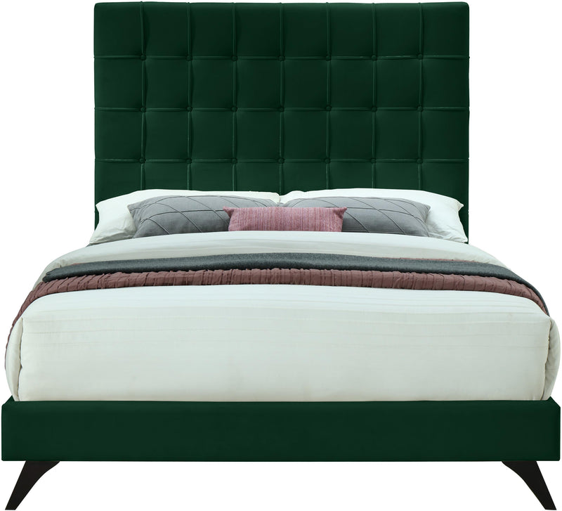 Elly Green Velvet Full Bed