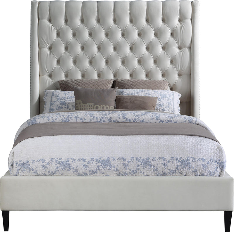 Fritz Cream Velvet King Bed