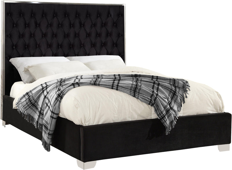 Lexi Black Velvet King Bed image