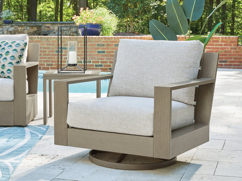 Kimpton Isle Outdoor Swivel Lounge Chair with Cushion